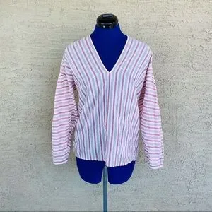 Vince Tops Vince Variegated Stripe Longsleeve Pullover Top